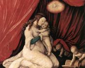 汉斯巴尔东格林 - Virgin and Child in a Room